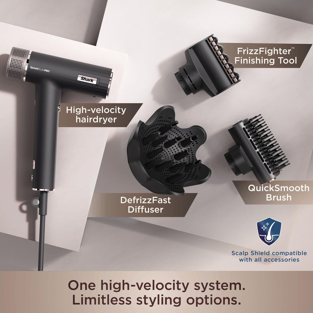 Shark SpeedStyle Pro Hair Dryer for Curly and Coily in Black, , large