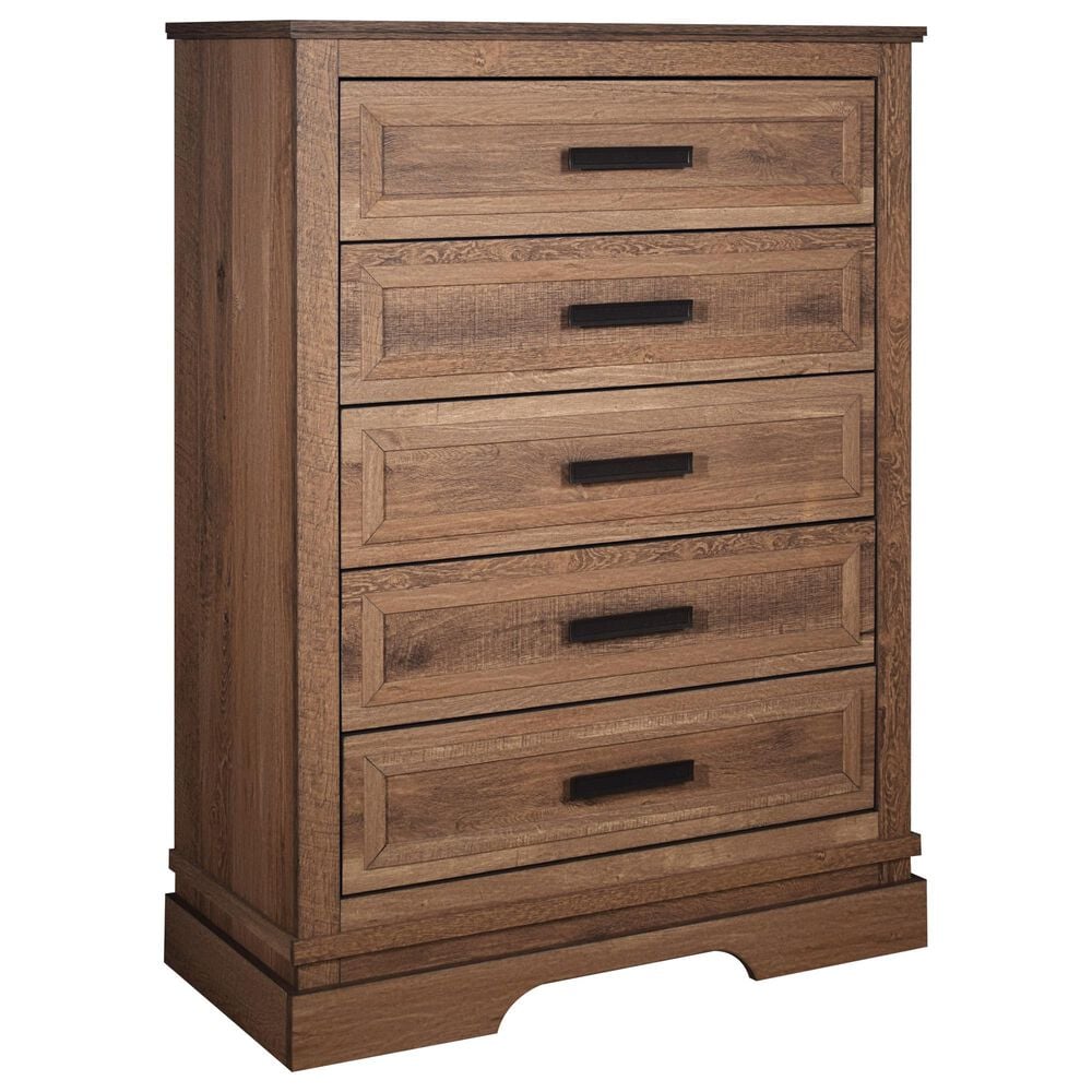 New Heritage Design Coventry Hall 5-Drawer Chest in Pecan, , large
