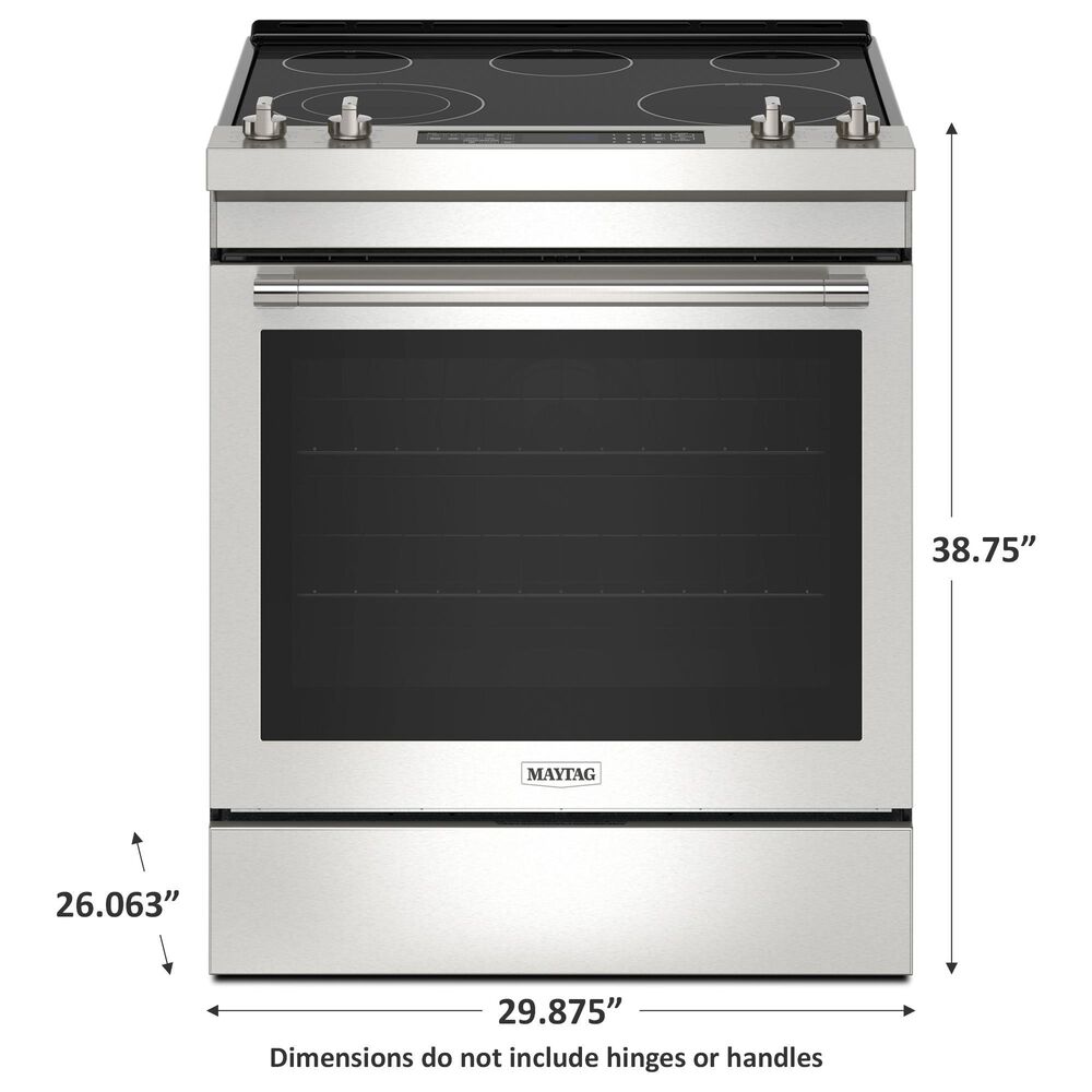 Maytag 30&quot; Slide-In Electric Range in Fingerprint Resistant Stainless Steel, , large