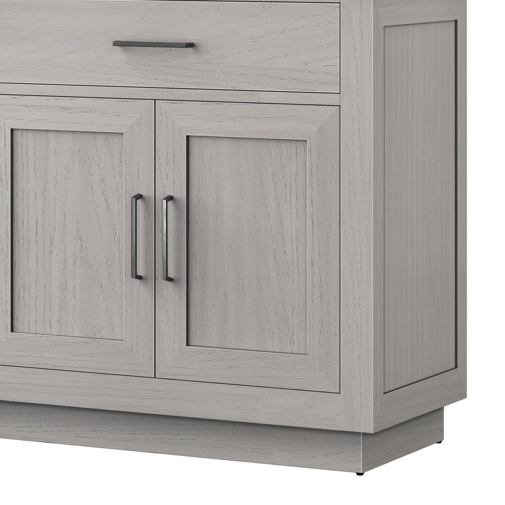 Lexora Home Abbey 80&quot; Double Bathroom Vanity in White Oak with 2 cm White Carrara Marble Top and Rectangular Sinks, , large