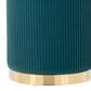 Lumisource Marla 2-Piece Nesting Pleated Ottoman Set Peacock Teal, , large