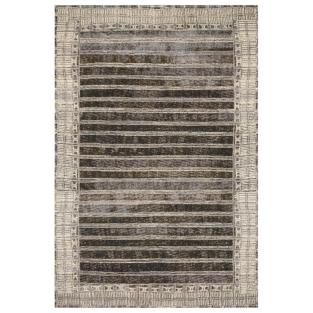 Loloi Mika MIK07 2'5" x 4' Charcoal and Ivory Scatter Rug Nebraska