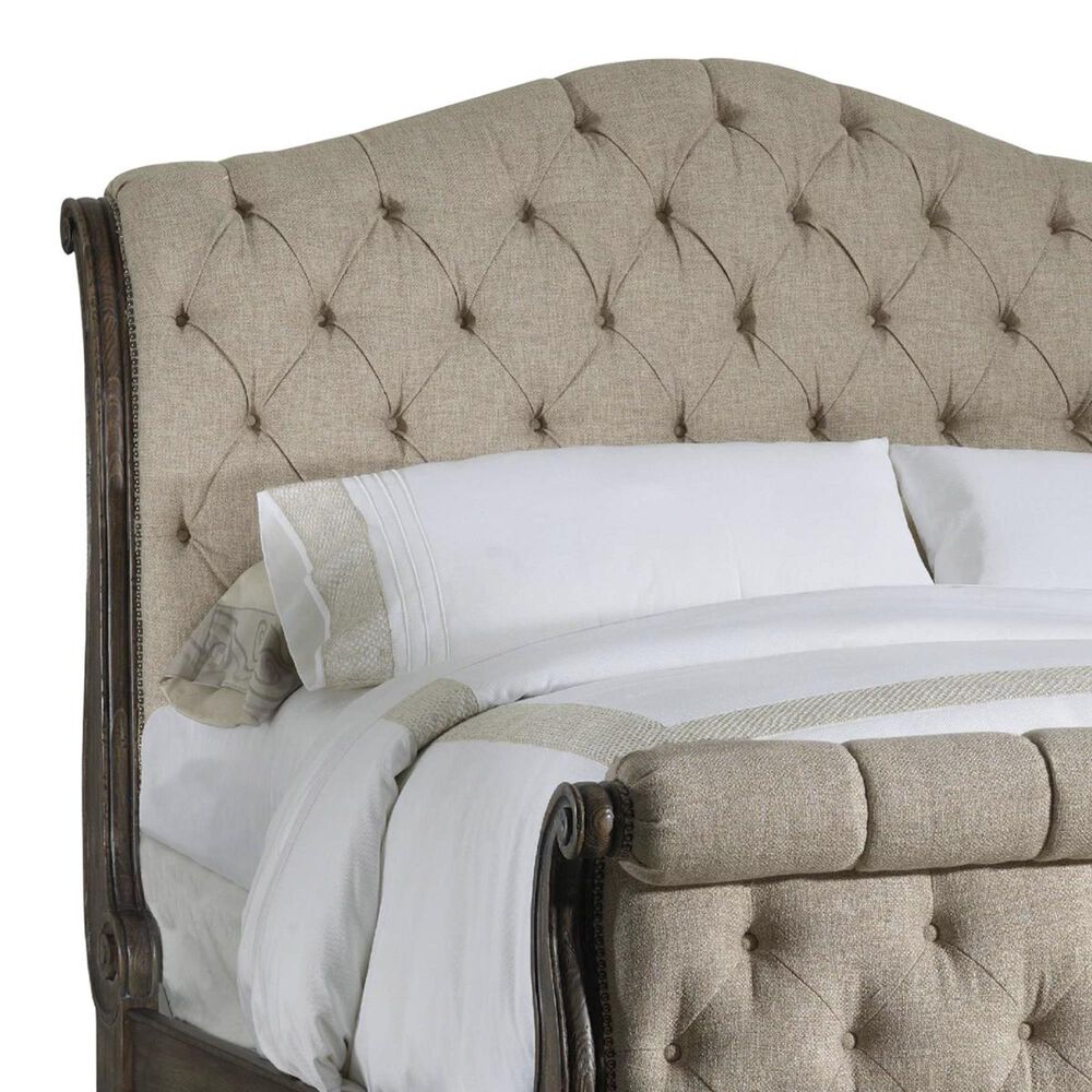 Hooker Furniture Rhapsody King Bed with Beige Upholstered in Reclaimed Natural, , large