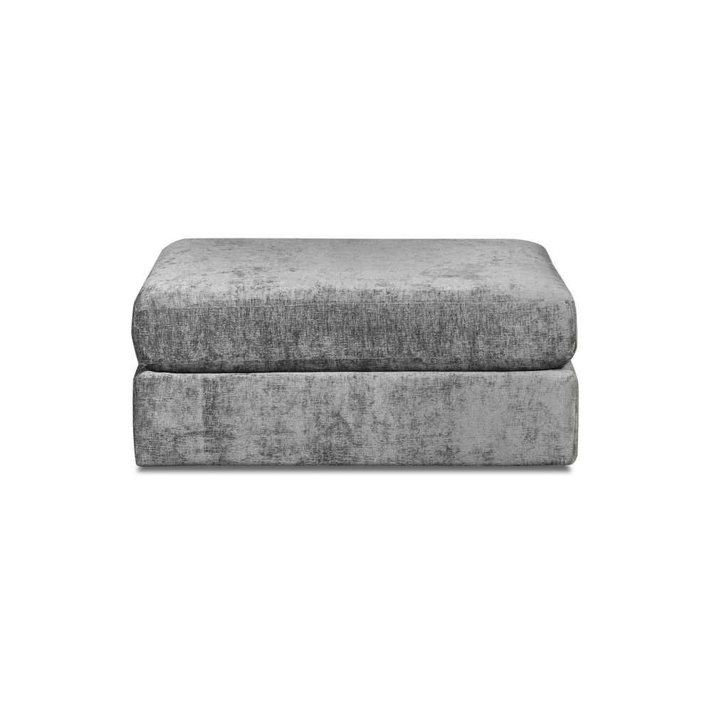 Xenia Square Ottoman in Scarborough Steel, , large