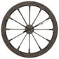Maple and Jade Metal Wall Clock in Distressed Brown, , large