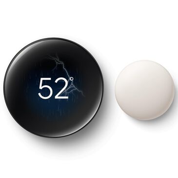 Google Nest Learning Thermostat (4th Gen) with Nest Temperature Sensor (2nd Gen) in Polished Obsidian, , large