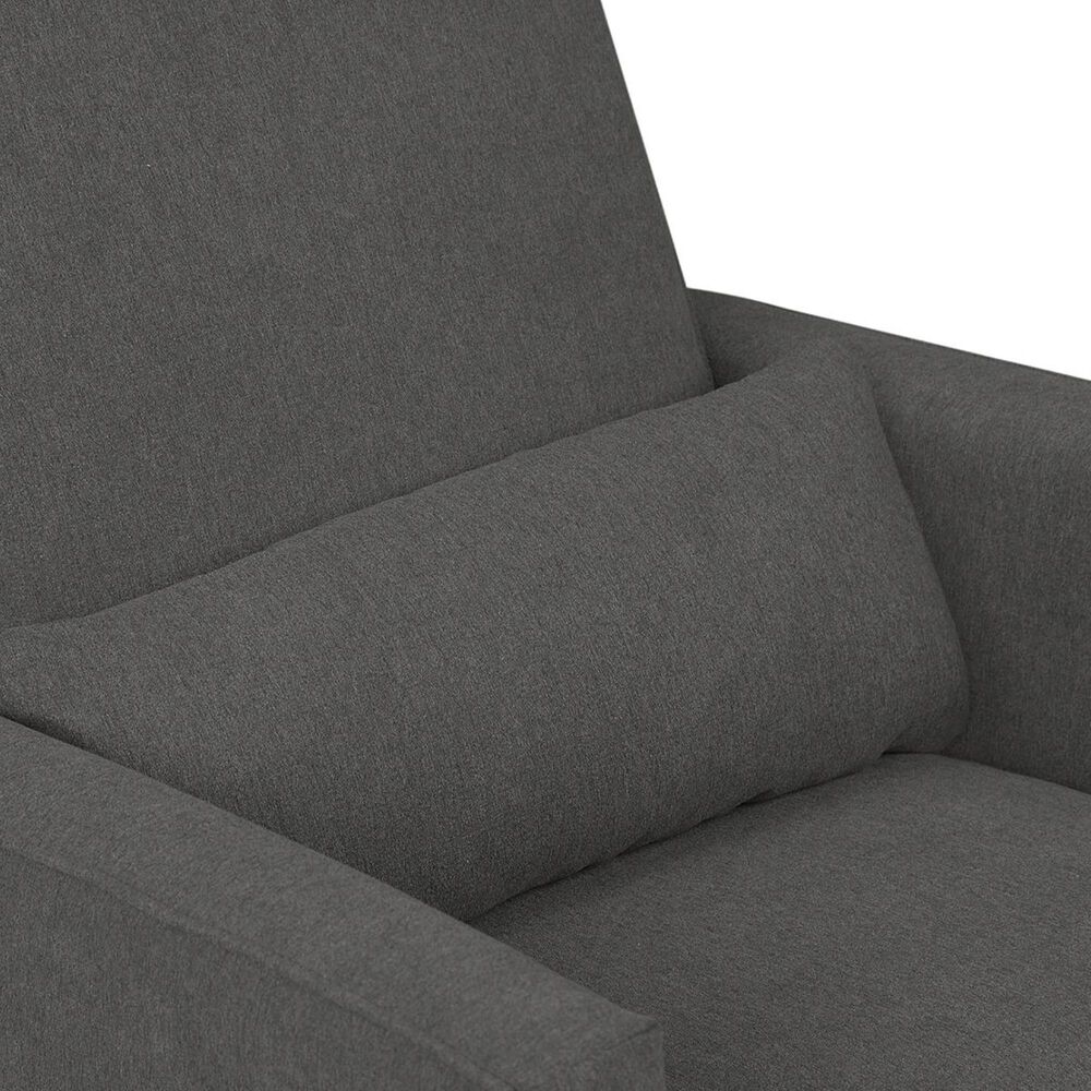 DaVinci Olive All-Purpose Swivel Glider with Bonus Ottoman in Dark Grey, , large