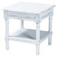 Baxton Studio Jeanne End Table with 1-Shelf in White, , large