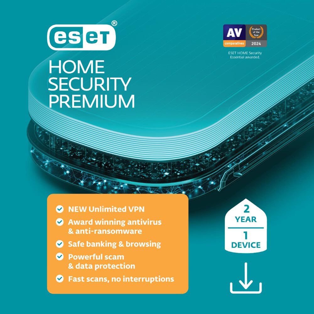 ESET Home Security Premium | 2 Year | 1 Device | Large Card, , large