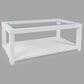 Waltham Urban Icon Rectangular Cocktail Table in Polished White, , large