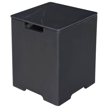 Elementi Fire 20.7" Square Tank Cover in Bulgaria Black, , large