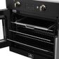 Forno Asti 30" Single Electric Wall Oven with French Door in Black, , large