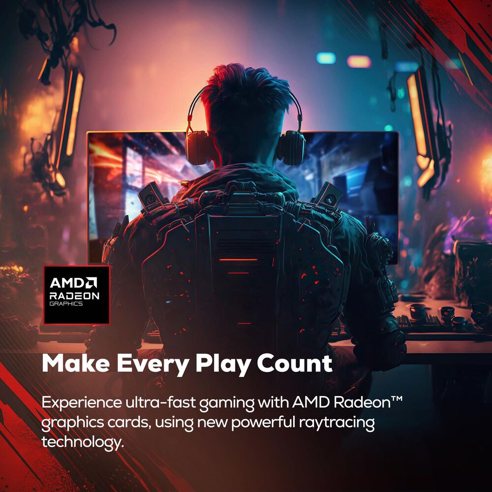 iBUYPOWER Slate Gaming PC Desktop | AMD Ryzen 7 8700F - 16GB RAM - AMD Radeon RX 7700 XT Graphic - 1TB SSD in Black, , large