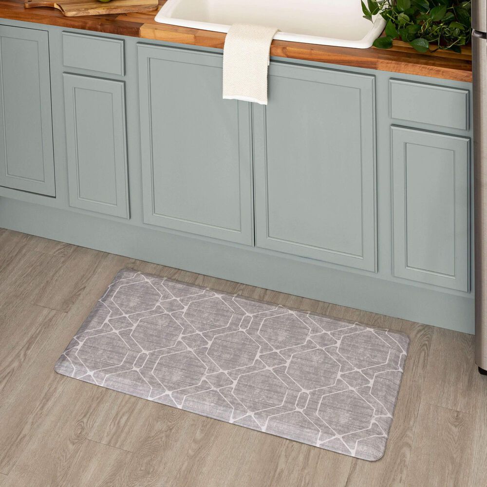 Mohawk Dri-Pro Deluxe Diamond Fret 1&#39;6&quot; x 2&#39;6&quot; Multicolor Door Mat, , large