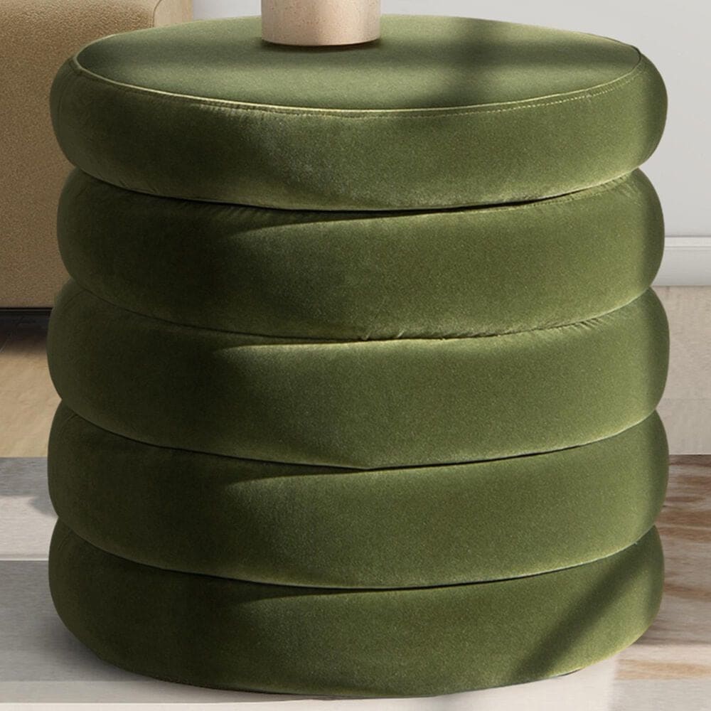 Jennifer Taylor Home Fuji Storage Ottoman in Olive Green, , large