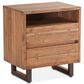 Home Trends & Design Aspen 2-Drawer Nightstand in Smoked Acacia and Antique Zinc, , large
