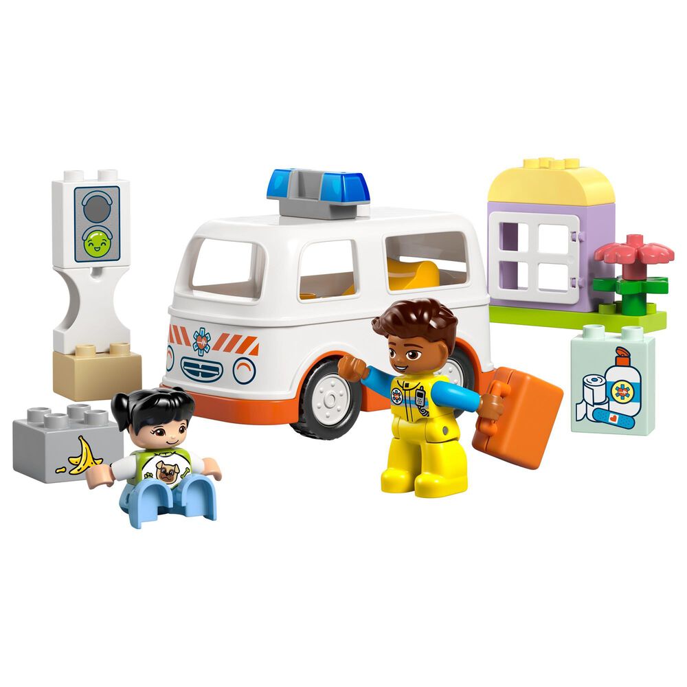 LEGO Duplo Ambulance and Driver Building Set in Multicolor, , large