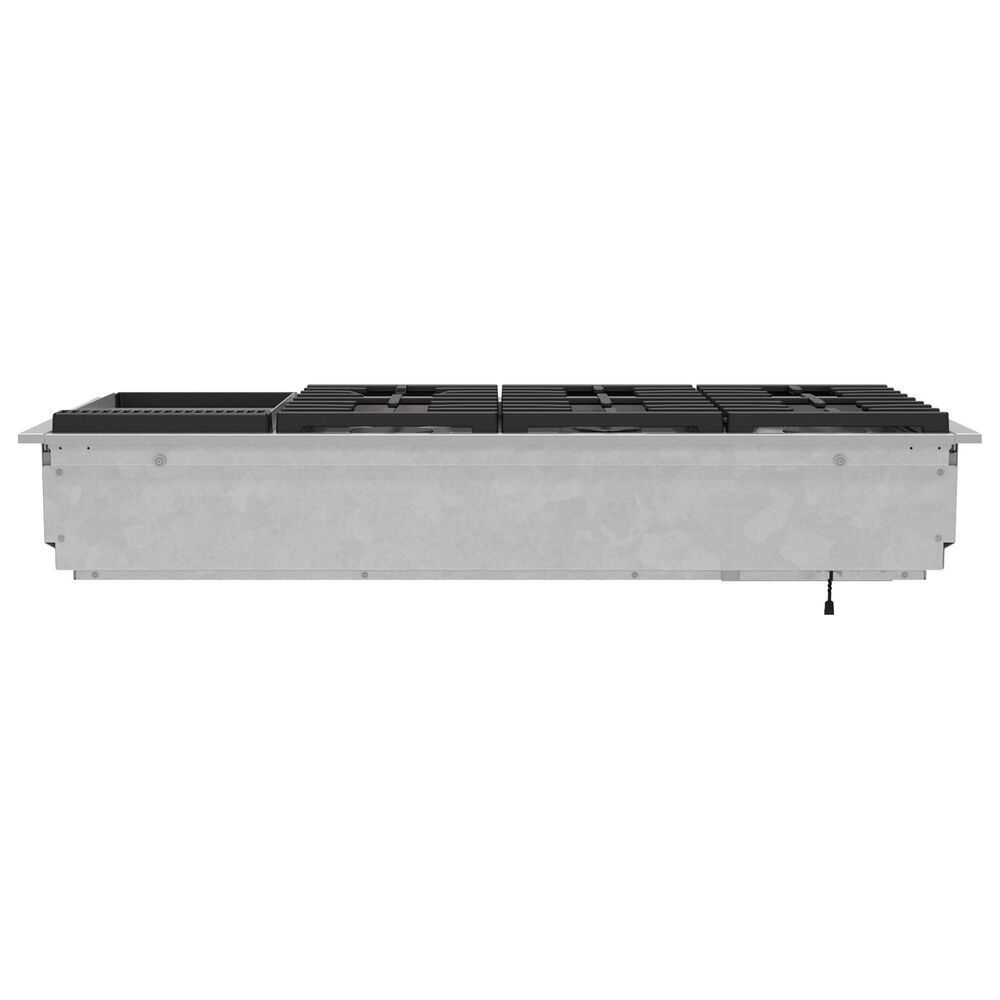Cafe 48" Natural Gas Rangetop with Integrated Griddle in Matte Black and Brushed Stainless NFM