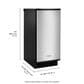 Whirlpool 15" Automatic Ice Maker in Stainless Steel, , large