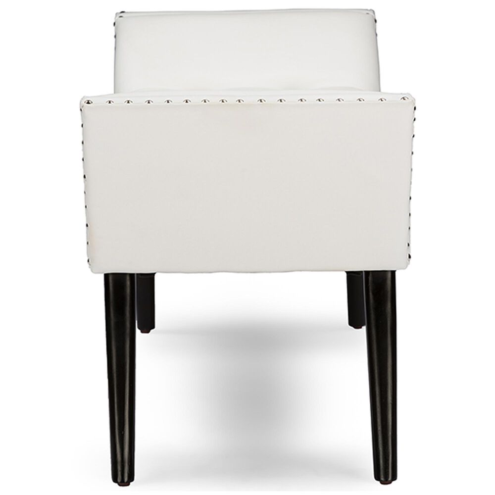 Baxton Studio Tamblin Ottoman Bench in White, , large