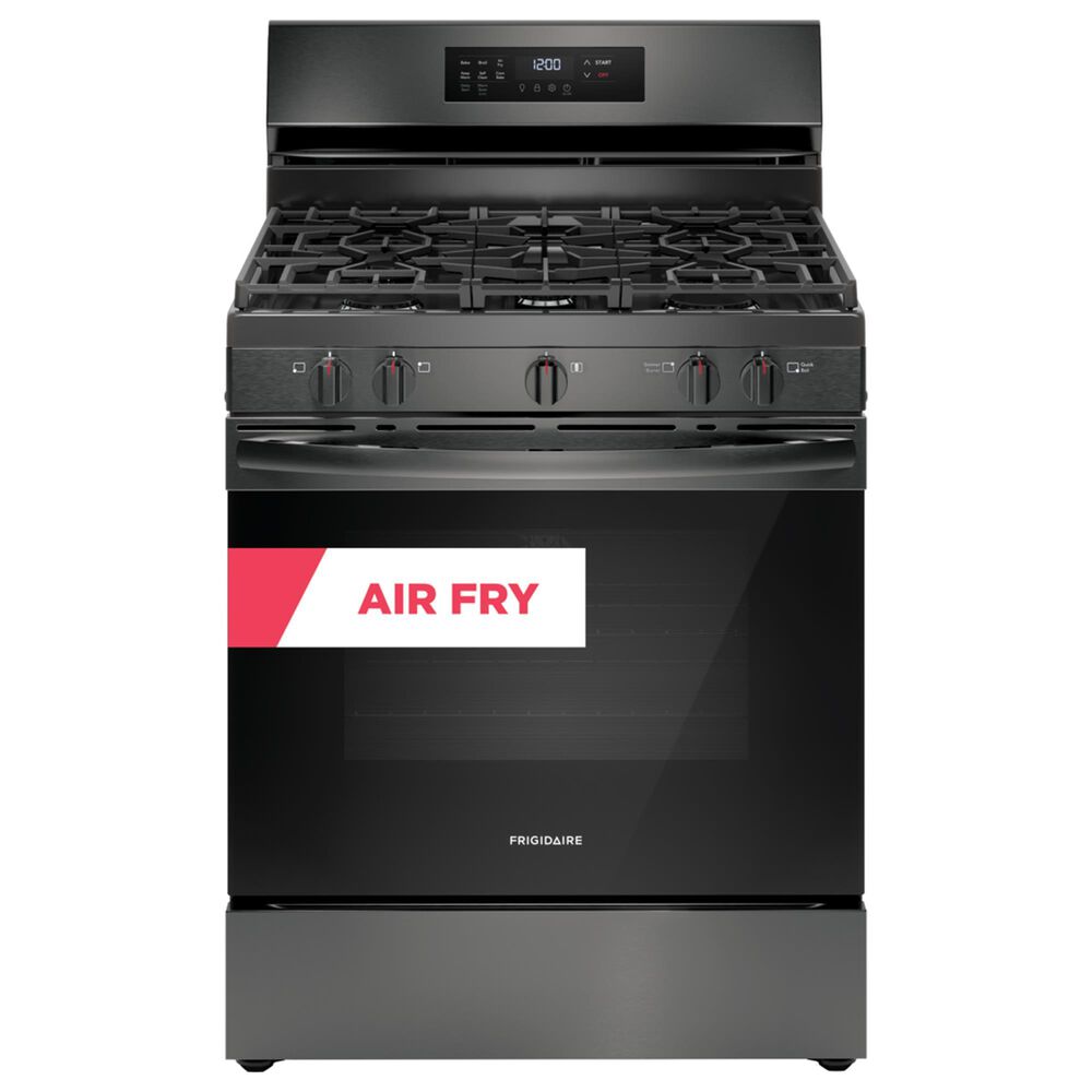 Frigidaire 30&quot; Freestanding Gas Range in Black Stainless Steel, , large