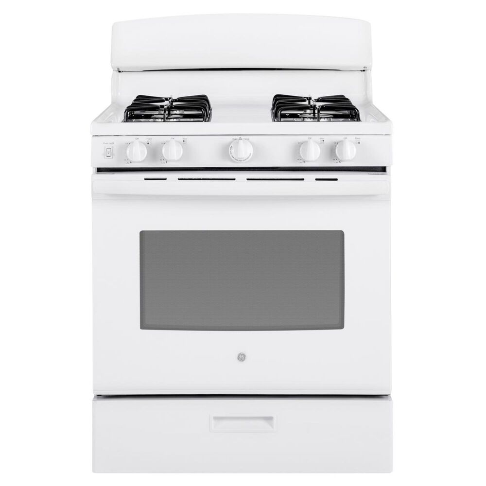 GE Appliances 30" Freestanding Gas Range in White, , large