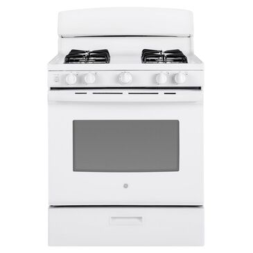 GE Appliances 30" Freestanding Gas Range in White, , large