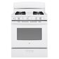 GE Appliances 30" Freestanding Gas Range in White, , large
