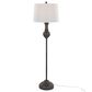 LumiSource Griffin Polyresin Floor Lamp in Grey, , large
