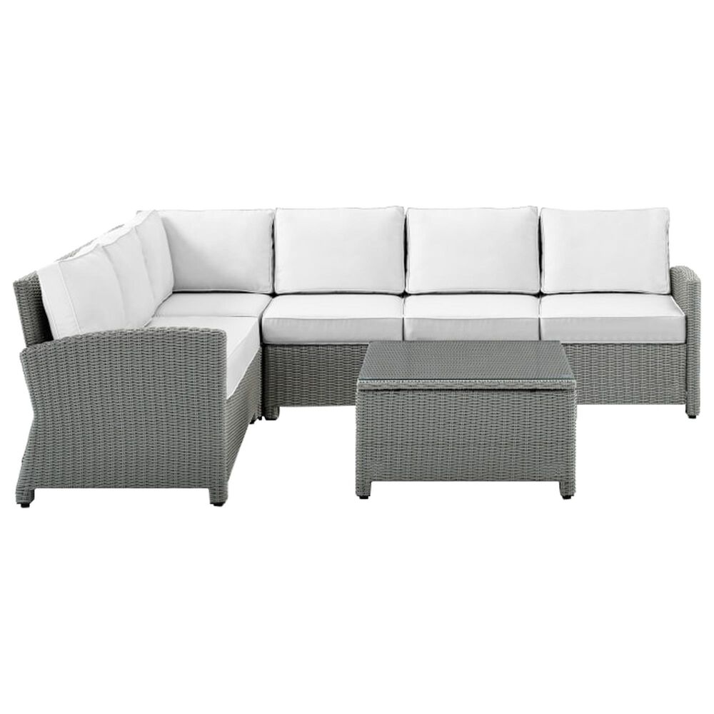 Crosley Furniture Bradenton 5-Piece Patio Sectional in Gray, , large