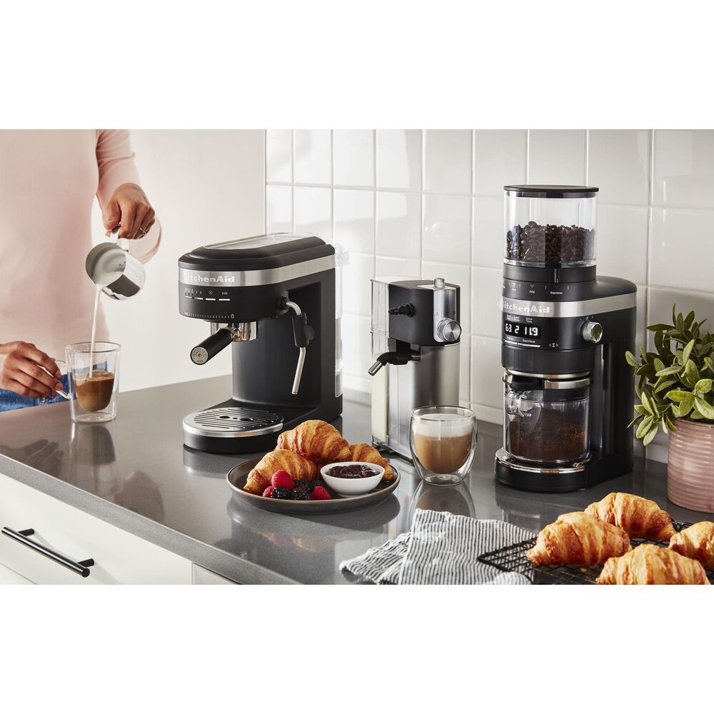 KitchenAid Matte Black Espresso Machine and Burr Grinder Set + Reviews