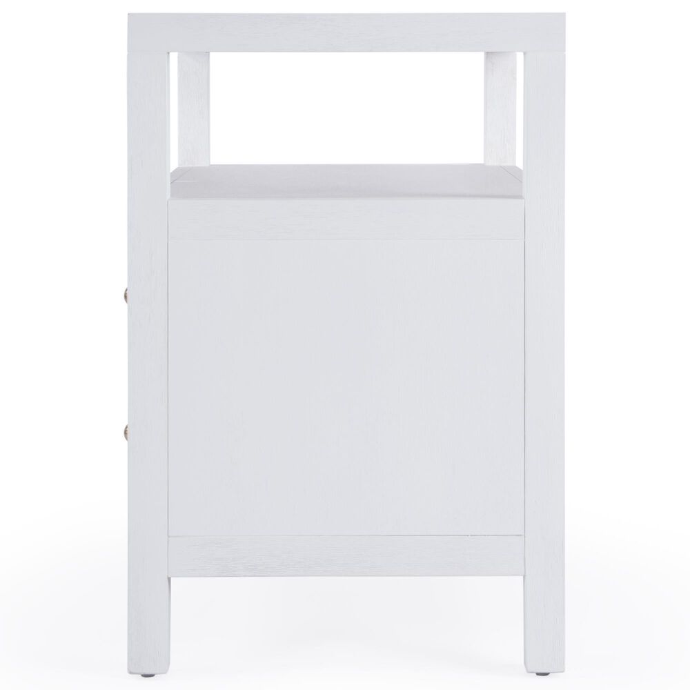 Butler Specialty Company Nora 2-Drawer Wide Nightstand with Open Shelf in Textured White, , large