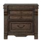 Sasha Lee Grand Teton 4 Piece King Storage Bedroom Set in Warm Brown Oak, , large