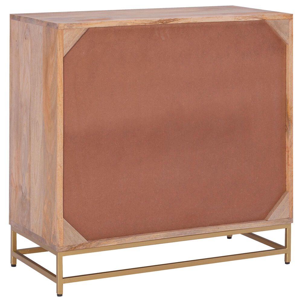 Linon Home Decor Janie 3-Drawer Cabinet in Natural and Gold, , large