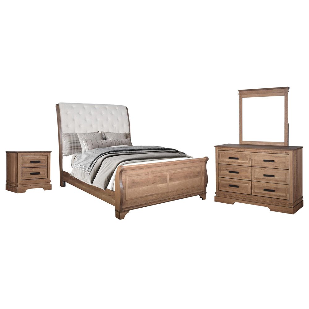 New Heritage Coventry Hall 4-Piece Queen Sleigh Bedroom Set in Pecan, , large