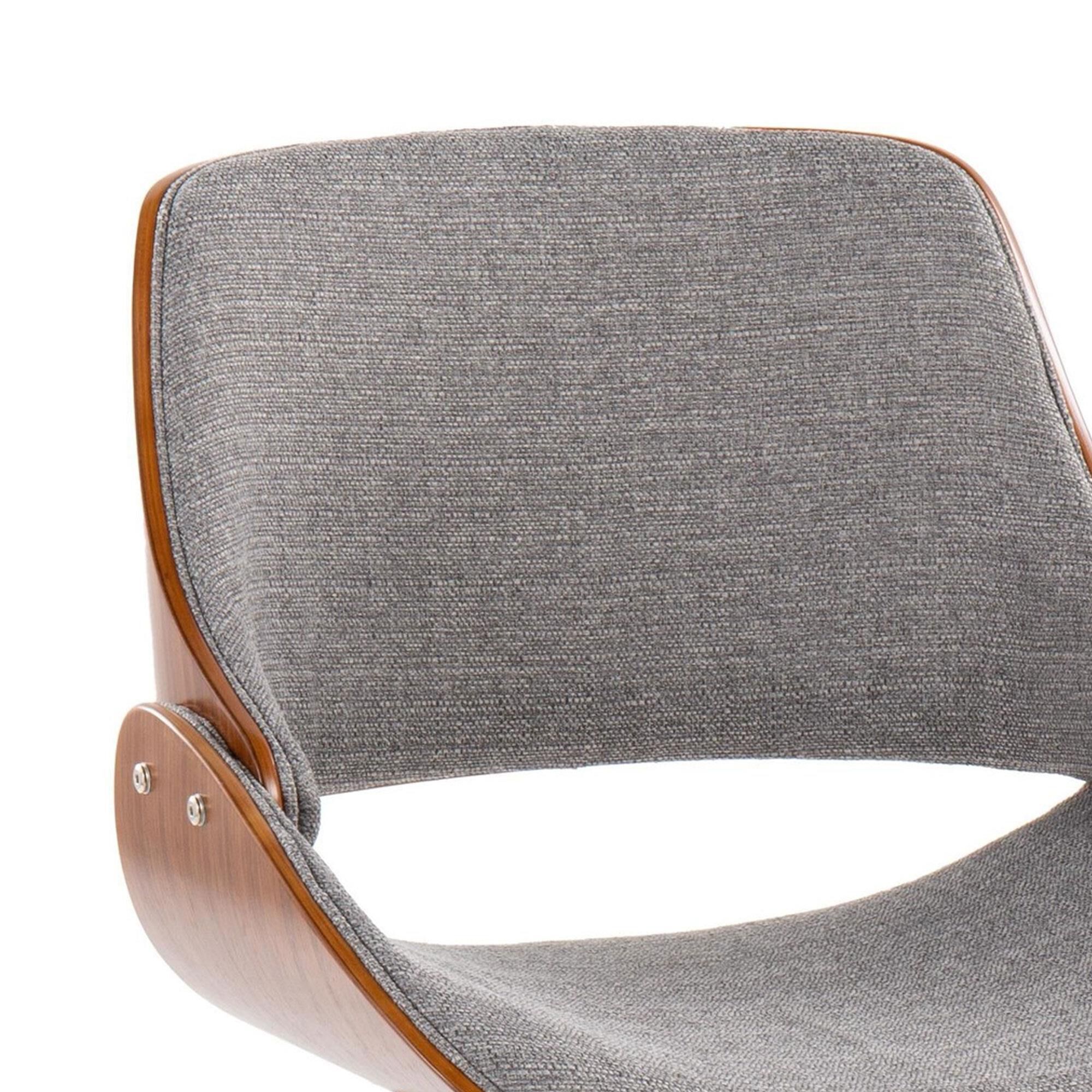 Lumisource Fabrizzi Office Chair with Grey Cushion in Walnut and Black