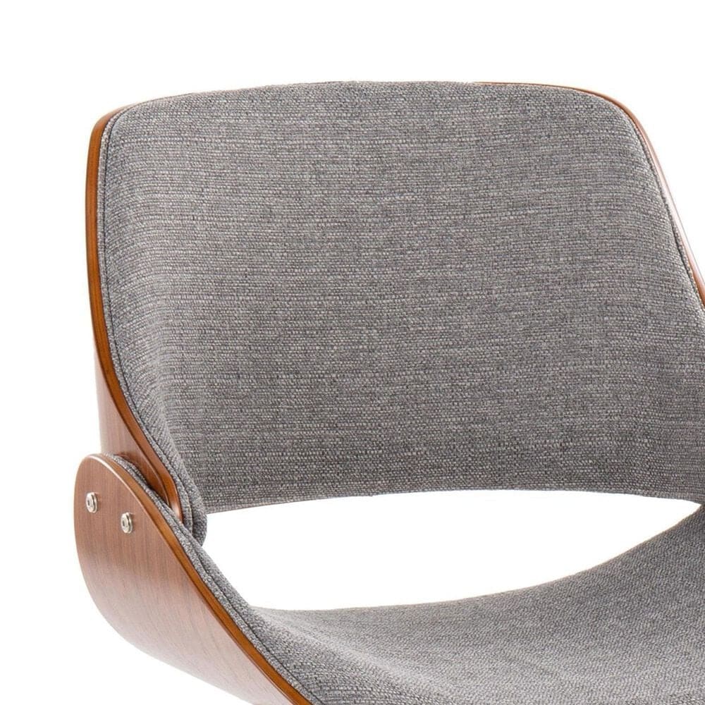 Lumisource Fabrizzi Office Chair with Grey Cushion in Walnut and Black, , large