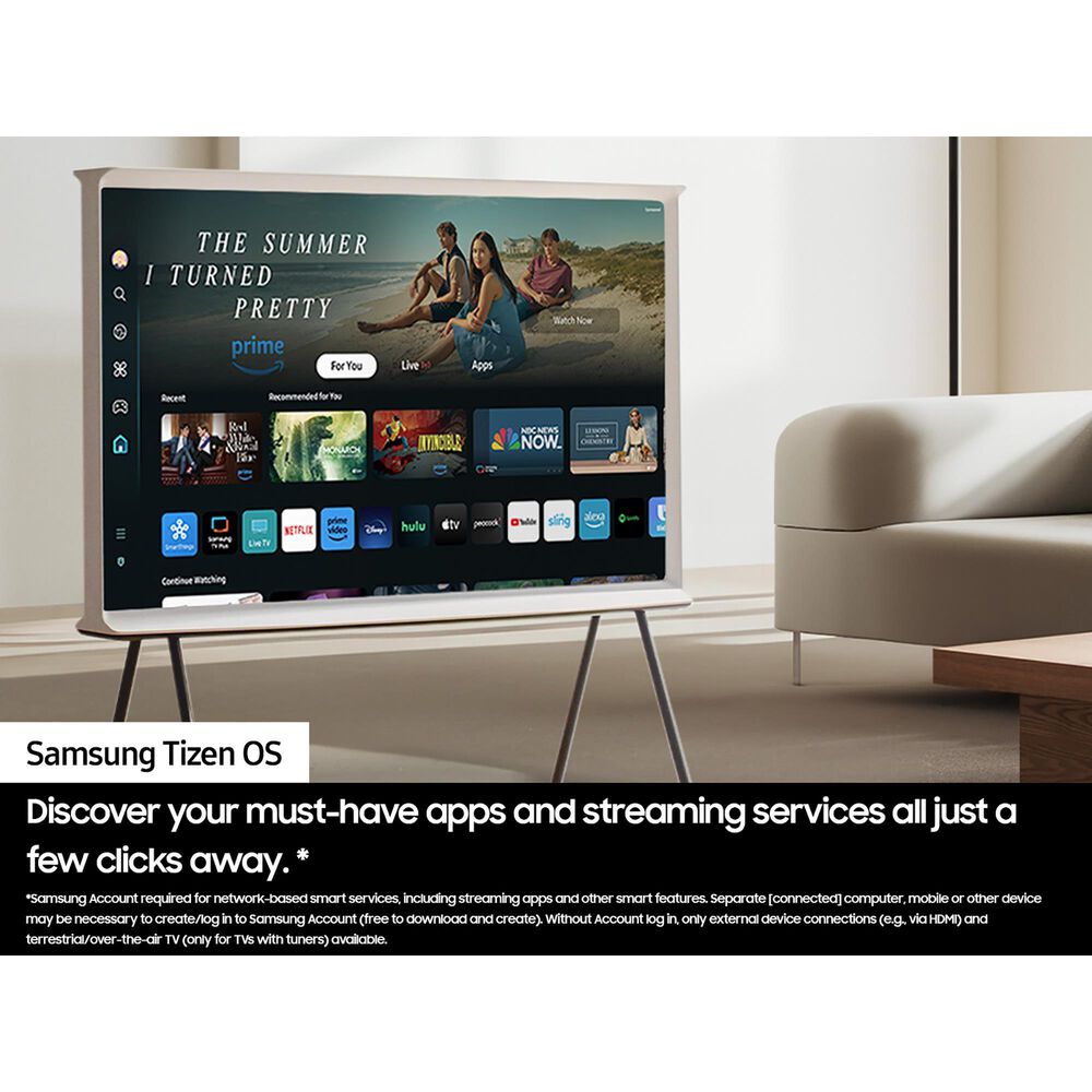 Samsung 43&quot; Class 4K The Serif QLED TV in Cloud White - Smart TV, , large