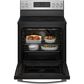 GE Profile 6.2 Cu. Ft. Smart Freestanding Electric Convection Range in Stainless Steel and Black, , large