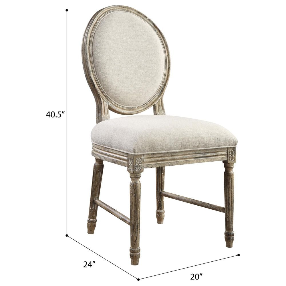 Emerald Home Furnishings Interlude Side Chair with Round Back in Sandstone Buff &#40;Set of 2&#41;, , large