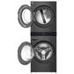 LG Single Unit Front Load LG WashTower with Center Control 4.5 Cu. Ft. Washer and 7.4 Cu. Ft. Gas Dryer in Black Stainless Steel, , large