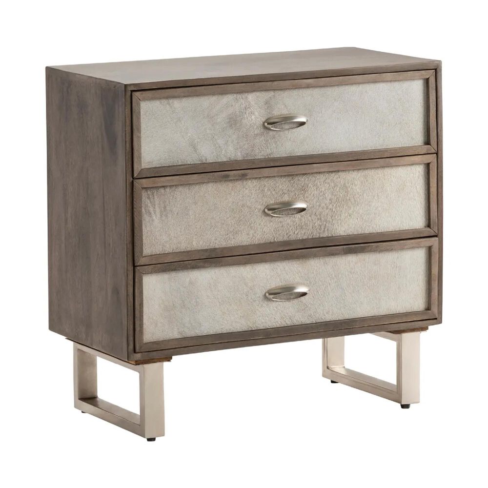 Crestview Collection Theodore 3-Drawer Chest in Grey, , large