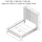Bernards Furniture Group, Llc Jennie Queen Velvet Pleated Upholstered Bed in Gray, , large