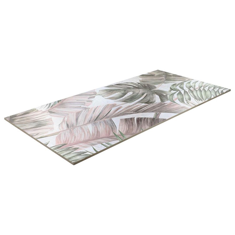 Soho Studio Artscape Fancy Wall Pink and Green 24" x 48" Porcelain Tile, , large