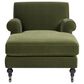 Jennifer Taylor Home Alana Chaise Lounge Chair in Olive Green Velvet, , large