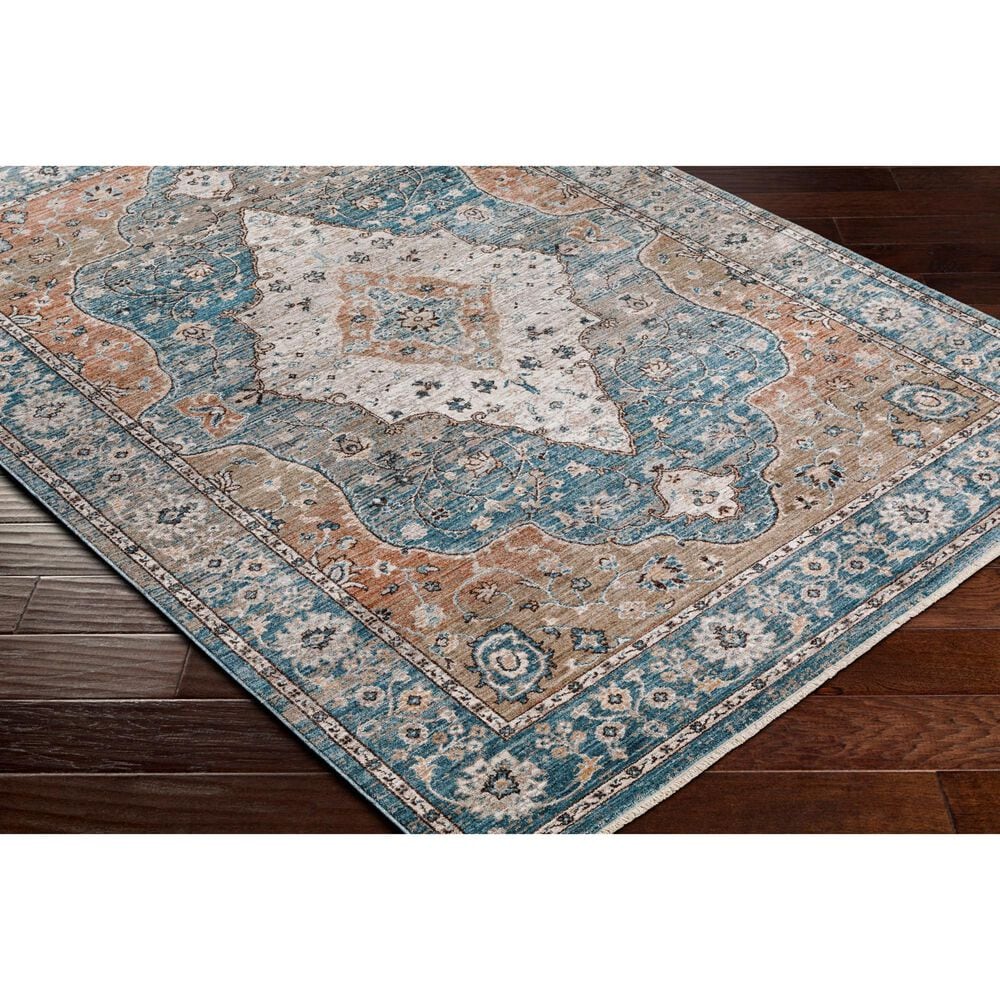 Surya Carlisle Oriental 8&#39;10&quot; x 12&#39;6&quot; Dark Blue, Light Sage, Dusty Pink, Cream and Medium Brown Area Rug, , large