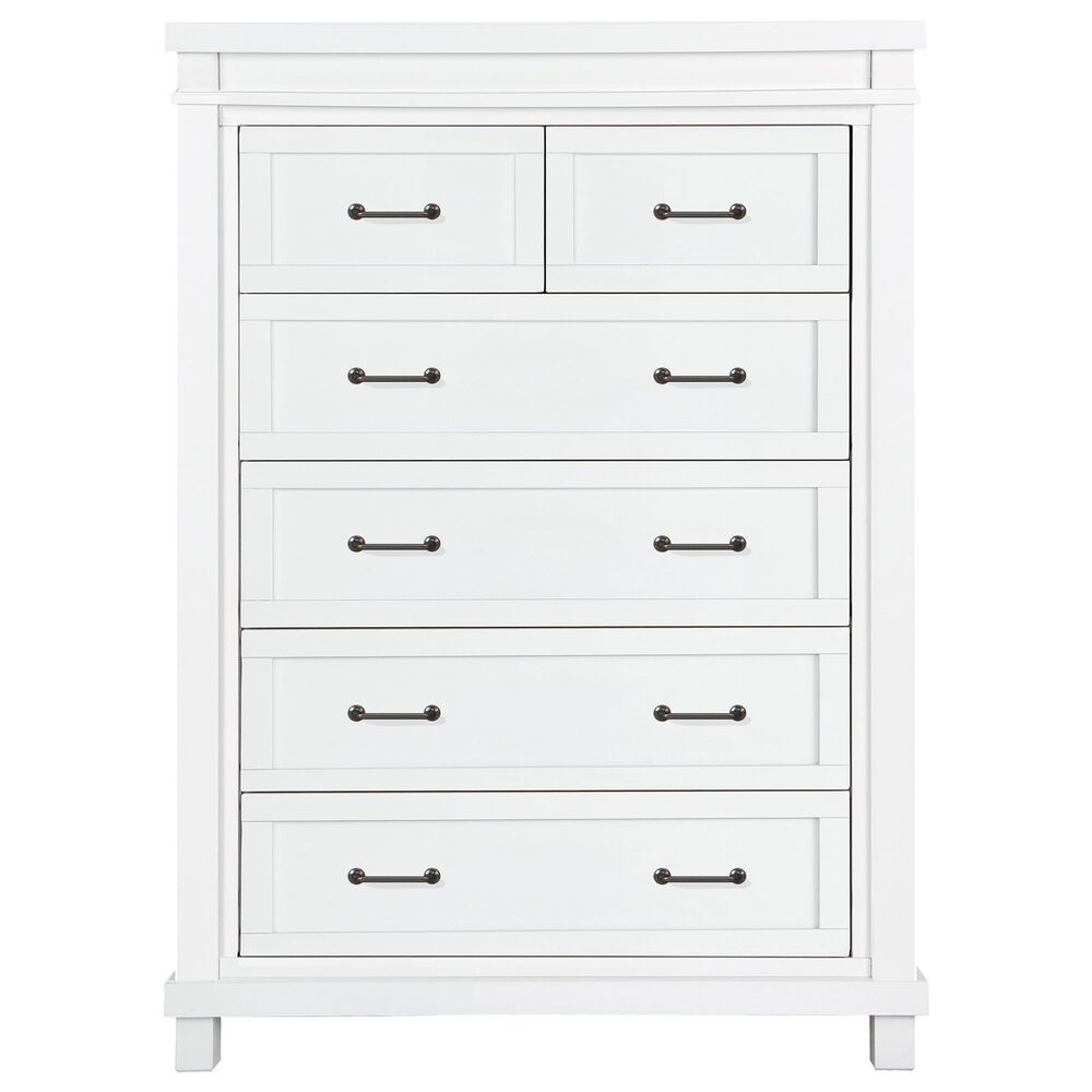 Appleseed Rowan 6-Drawer Tall Chest in Pure White, , large