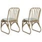 Hearth and Haven Outdoor PE Wicker Dining Chair with White Cushion in Natural (Set of 2), , large