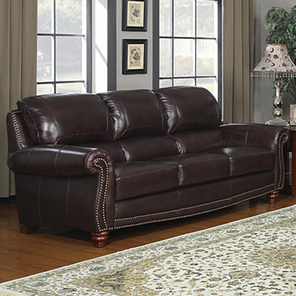 James Leather Sofa in Tobacco Nebraska Furniture Mart