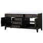 Lexora Home Laurel 72" Double Bathroom Vanity in Black Oak with White Cultured Marble Top and Rectangular Sinks, , large